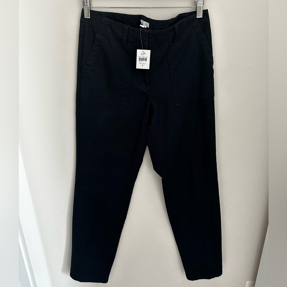 NWT J.Jill navy‎ blue relaxed chino pants size 8